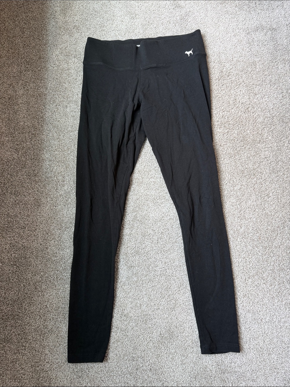Black Leggings with Small Logo